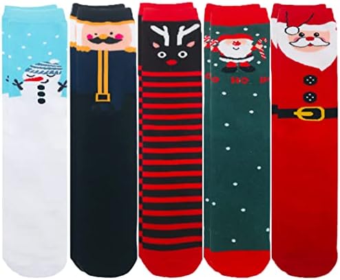 MarJunSep 3-13 Years Christmas Knee High Leak-Proof Socks