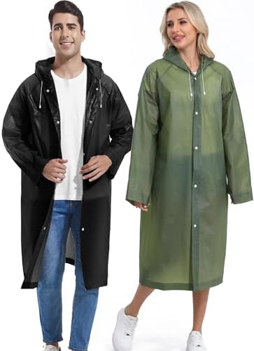 2-in-1 Reusable Rain Coats for Men Women