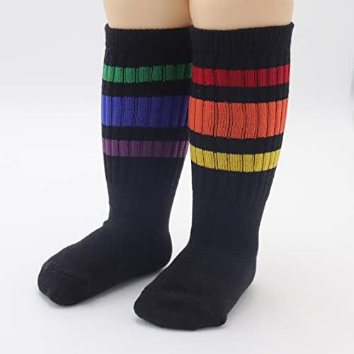 Xiyadun Unisex Knee High Socks for Toddlers Kids 80 Cotton