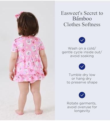 EASWEET eradles Summer baby girl dress with ruffled trend
