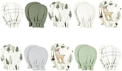 Hudson Baby Unisex Cotton Scratch Mittens Set