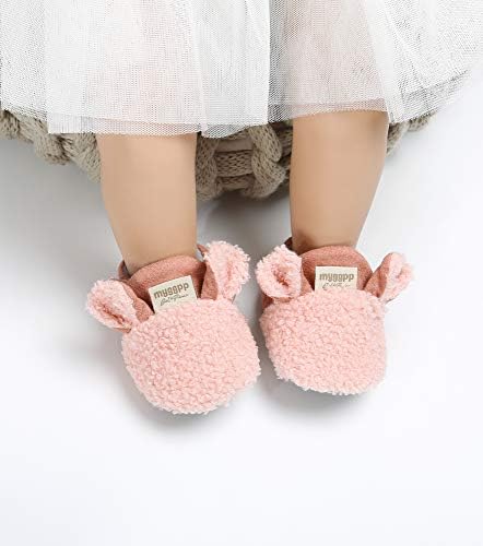 Ohwawadi Soft Cozy Fleece Bottom Booties for Babies