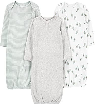 Baby 3-Pack Neutral Cotton Sleep Gowns