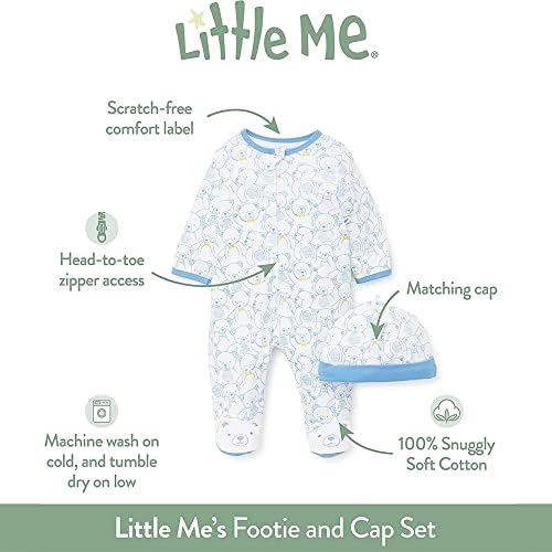 Little Me Footie Pajamas - Soft Cotton Sleepwear for Babies