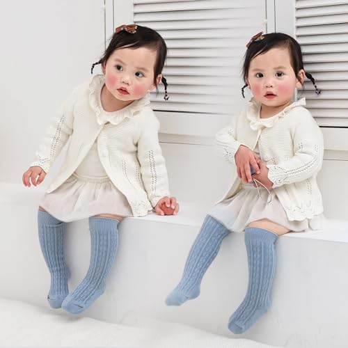 Mini Panda 5 Pairs Cute Knee-High Socks for Toddler Girls