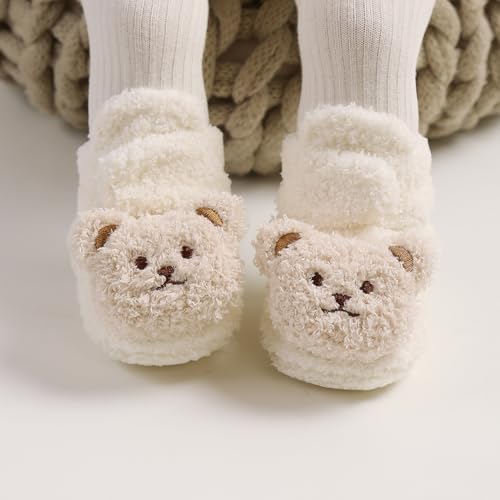Stay-On Non-Slip Fleece Booties for Newborn Boys Girls