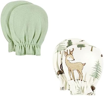 Hudson Baby Unisex Cotton Scratch Mittens Set
