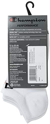 Champion Womens No-Show Socks Athletic Cushioned Socks 6-Pair Pack