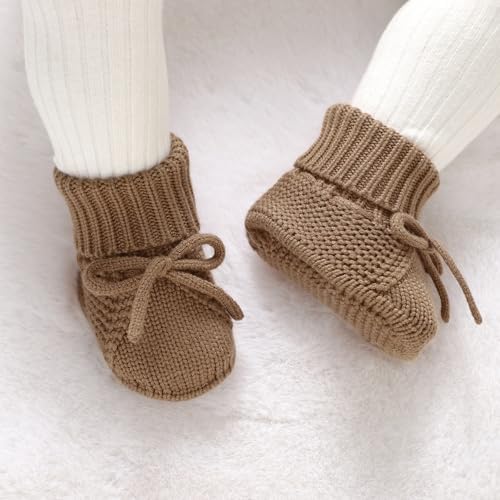 Mimixiong Adjustable Baby Booties - Soft Machine Washable Cozy Socks for Newborns