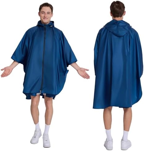 Catch rain with the Cloak - Mens raincoat with protection and portability
