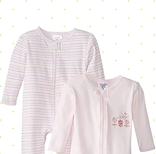 Spasilk Baby Girls 100 Cotton Newborn Sleepwear Footie Set