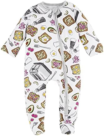 Mud Pie White Avocado Toast Baby Sleeper