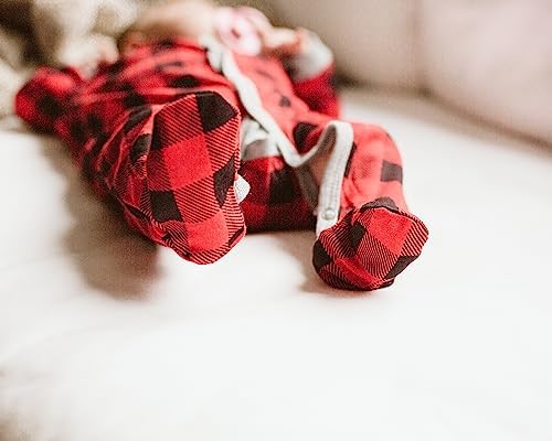 Snugabye Infant Buffalo Plaid Footed Sleeper