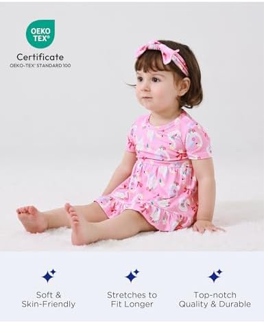 EASWEET eradles Summer baby girl dress with ruffled trend