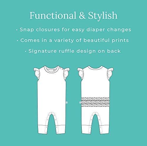 Posh Peanut Baby Girl Pajamas Ruffled Cap Sleeve Romper PJs
