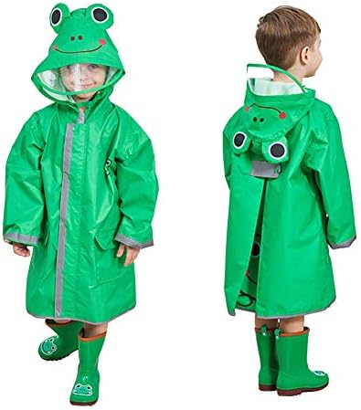 Fun 3D Cartoon Rain Poncho for Kids Waterproof and Hole-Free