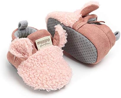 Ohwawadi Soft Cozy Fleece Bottom Booties for Babies