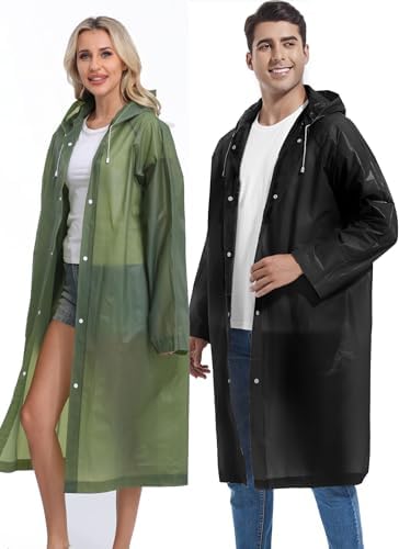 2-in-1 Reusable Rain Coats for Men Women