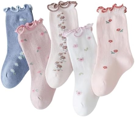 Floral Princess Socks for Babies Soft Stretchy and Cute