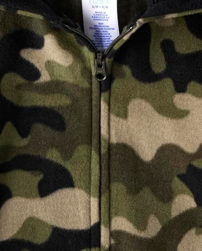 Boys Pajama Long Sleeve Fleece Zip Up