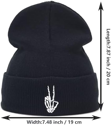 Emergency Halloween Skeleton Beanie Hat - Double-Layer Knitted_bohemian_beauty_uses
