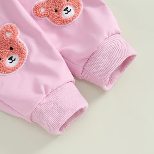 Cute Bear Sweater Pants Set for Toddler Girls
