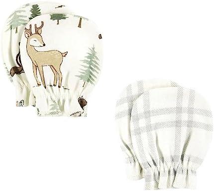 Hudson Baby Unisex Cotton Scratch Mittens Set