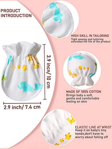 Syhood Baby Mittens 0-6 Months 17 Pairs Cartoon Design