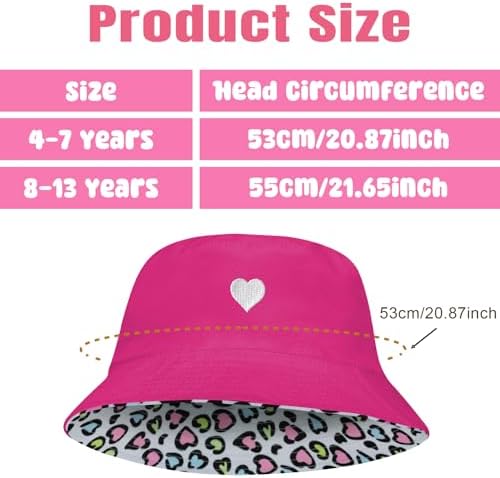 HONGTEYA Reversible Bucket Hat for Kids UPF 50 Protection Double-Sided Style