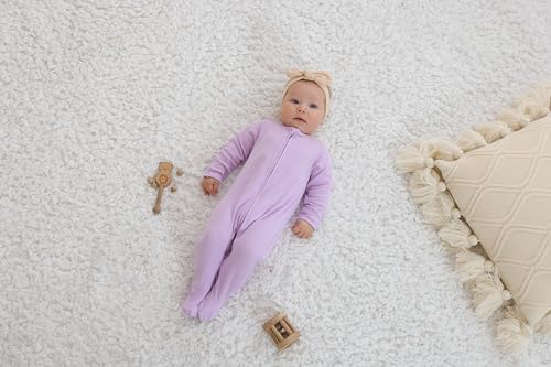 GUISBY Soft Cotton Footed Pajamas for Baby