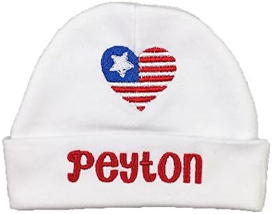 Avas Miracles Baby Hat with American Flag Heart