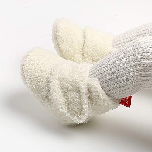 COSANKIM Baby Booties Fleece Non-Slip Stay-On Winter Warm