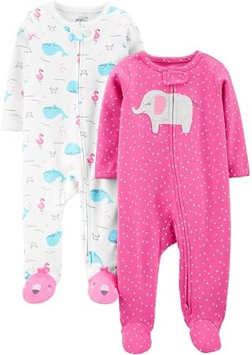 Adorable Animal Footed Sleep Play Majors for Baby Girls