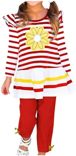 Striped Daisy Graphic Top and Pants