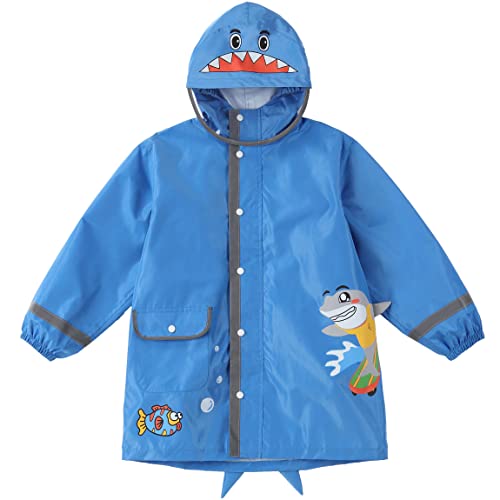 Fewlby Cute Cartoon Toddler Rain Jacket 4-6 Years M Size