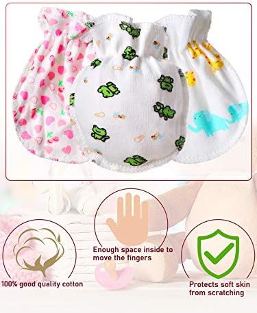 Syhood Baby Mittens 0-6 Months 17 Pairs Cartoon Design
