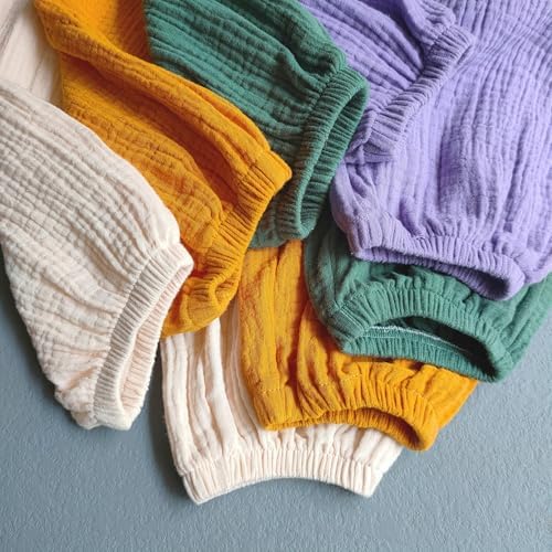 Heamoe Toddler Girls Soft Cotton Linen Bloomers
