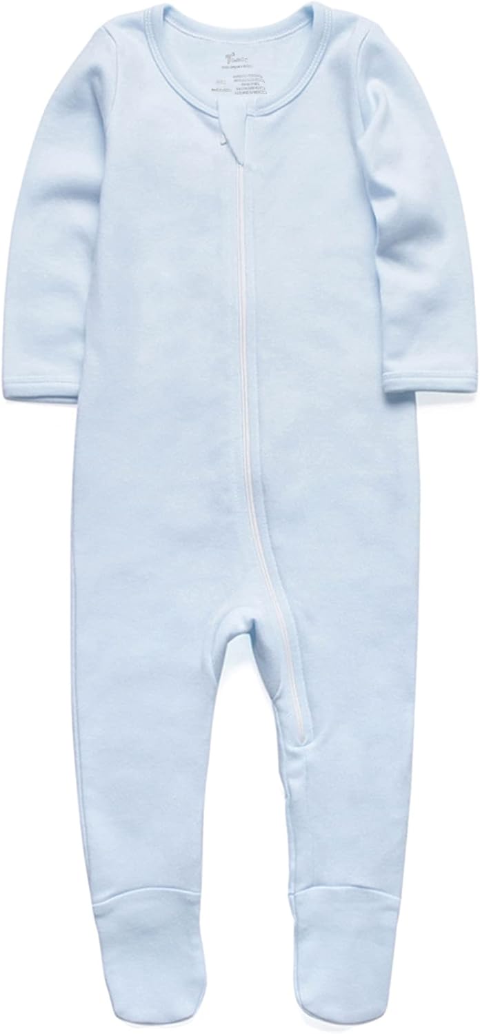 O2 Baby Kids Organic Cotton Zip-Front Sleep Pj Set