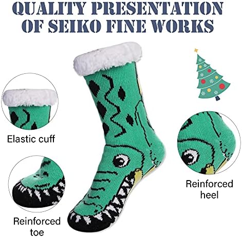 LINEMIN Warm Cozy Fuzzy Slipper Socks Perfect for Navigating Winter