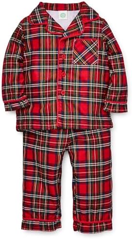 Little Me Christmas Plaid Pajamas for Baby Boys Girls 3M to 10Y