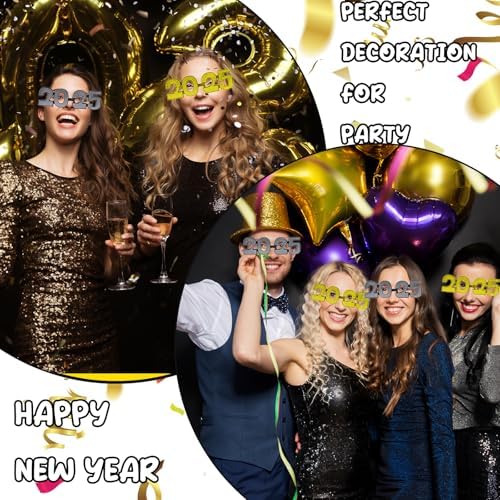 2025 New Year Glitter Glasses
