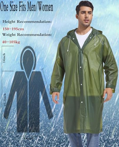 2-in-1 Reusable Rain Coats for Men Women