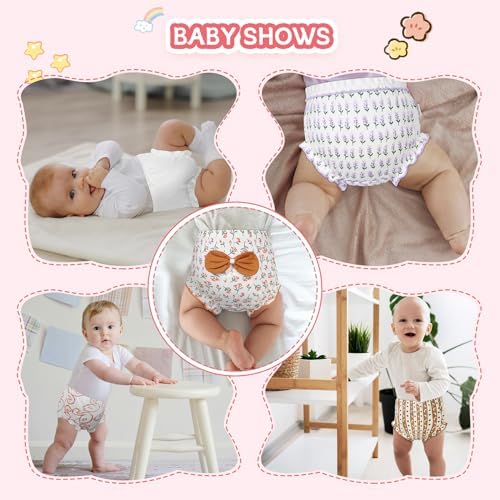 Durio 4Pcs Cotton Diaper Covers for Toddler Girls