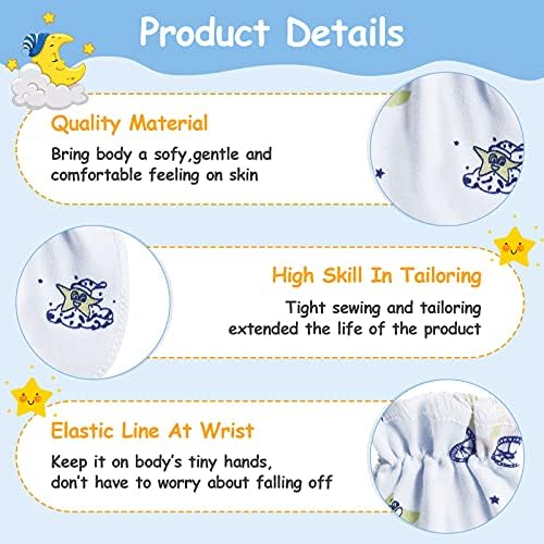 Geyoga 24-Piece Newborn Mittens Soft Elastic for 0-6 Months