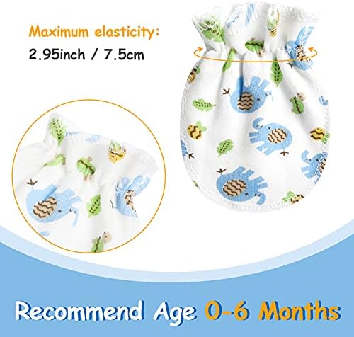 Geyoga 24-Piece Newborn Mittens Soft Elastic for 0-6 Months