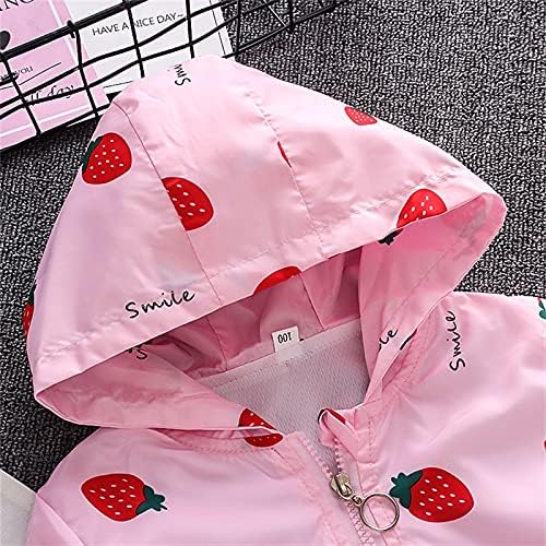 Spring Fall Water Resistant Hooded Windbreaker Jacket for Kids