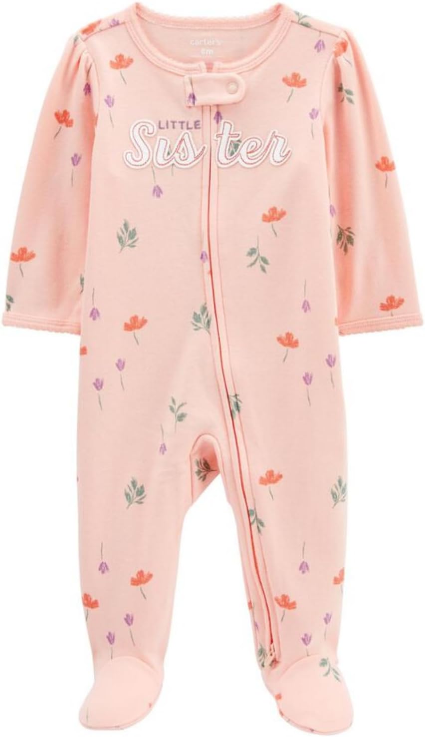 Carters Girls 1-Piece 100 Snug Fit Footie Sleepers