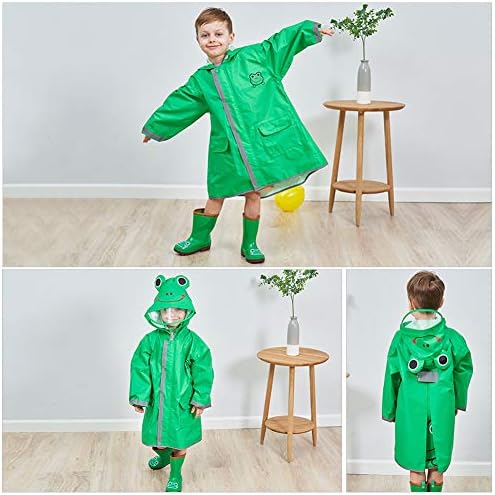 Fun 3D Cartoon Rain Poncho for Kids Waterproof and Hole-Free