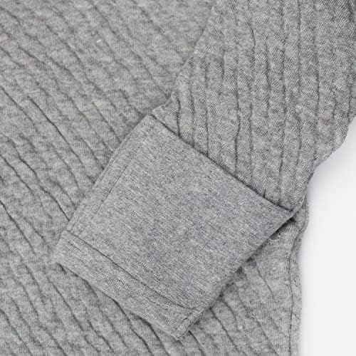Organic Cotton Matelasse Kimono Coverall Gray Heather 6-9 Months
