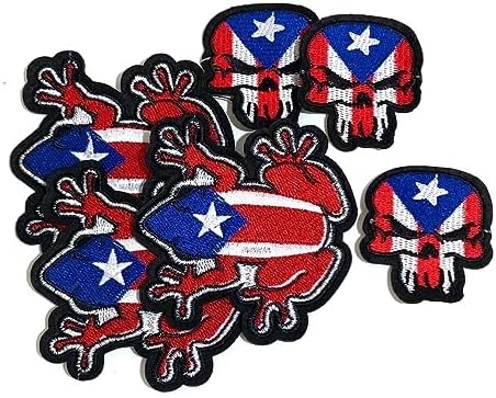 Puerto Rican Flag Iron On Patch Boricua PR Strong Coqui